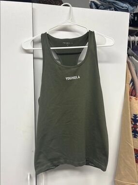 YoungLA Olive Green Racerback Tank Top